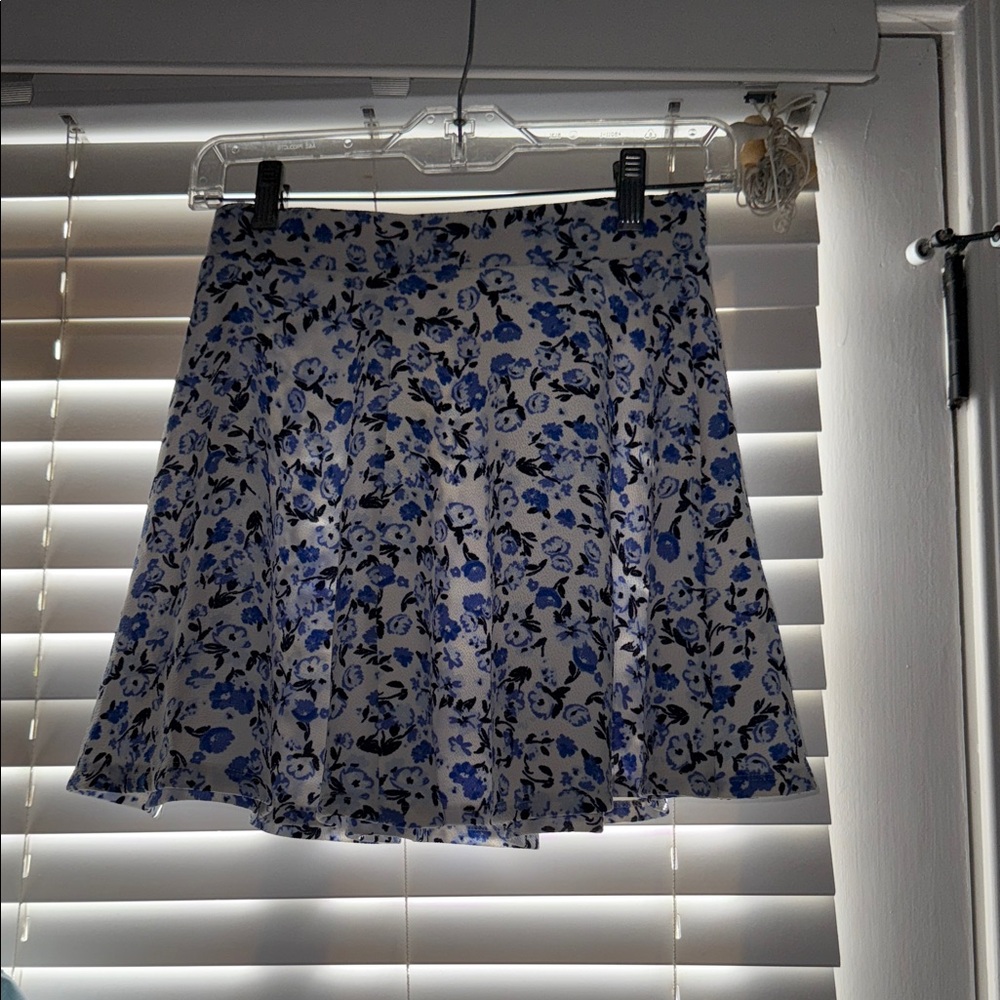 Floral Blue Kids Skirt